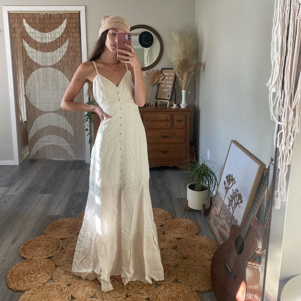 Linen boho dress 🌙